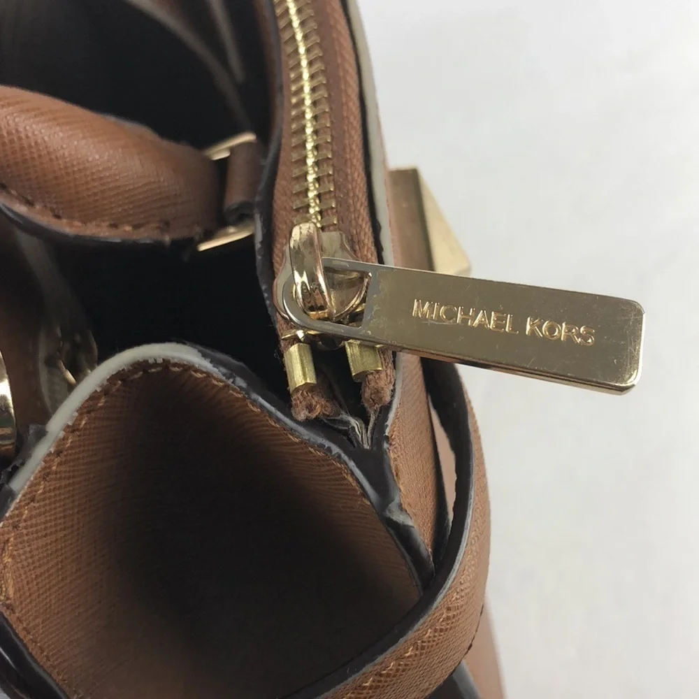 Michael Kors Chic Classy Studded Satchel Crossbody Bag Minimalist